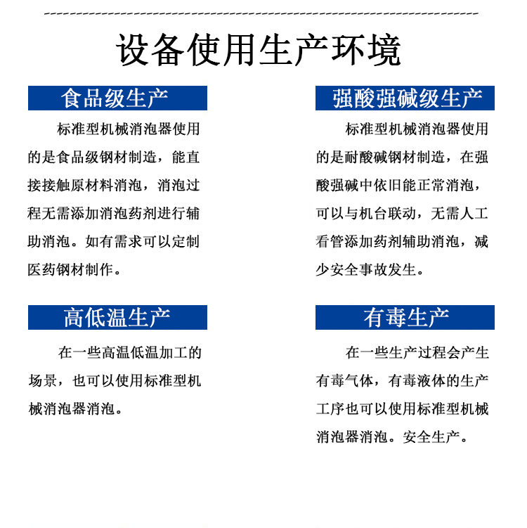 標(biāo)準(zhǔn)型機(jī)械消泡器使用環(huán)境